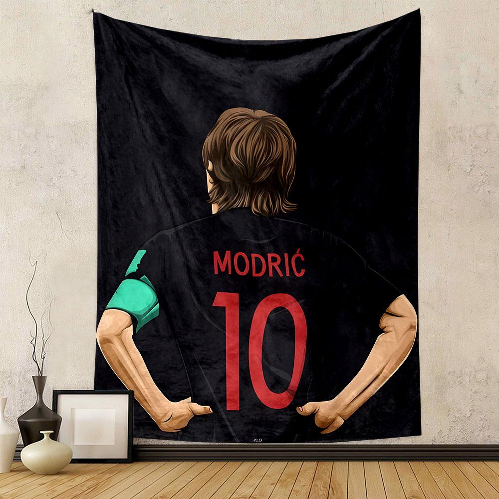 "Modric Jersey Design" Patterned tapestry home decor, suitable for bedroom and living room, gift