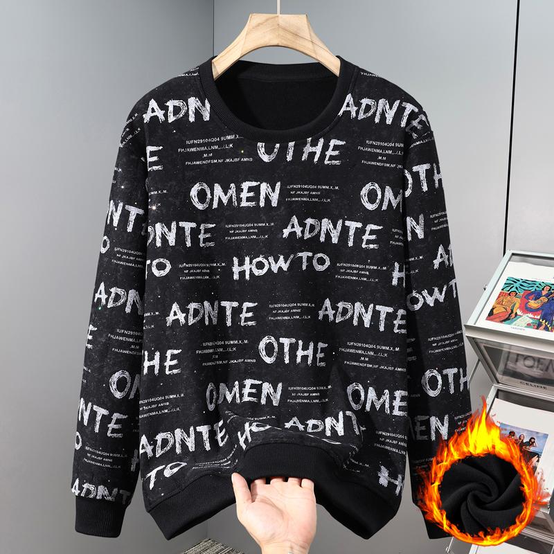 Мода больших размеров 6XL-11XL Осенние толстовки оверсайз для мужчин Одежда Толстые Теплые с подкладкой из искусственного флиса Топы с длинным рукавом Повседневные мужские пуловеры