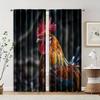 2 Pcs, Filtering Curtains (excluding Rods, Non-movable, Without Batteries) Handsome Chicken for Use In Bedrooms and Living Rooms