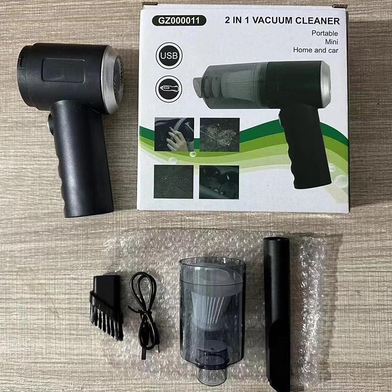 Автомобильный пылесос 3-в-1 с беспроводной зарядкой, портативный автомобильный пылесос, портативный мощный долговечный автомобильный прибор
