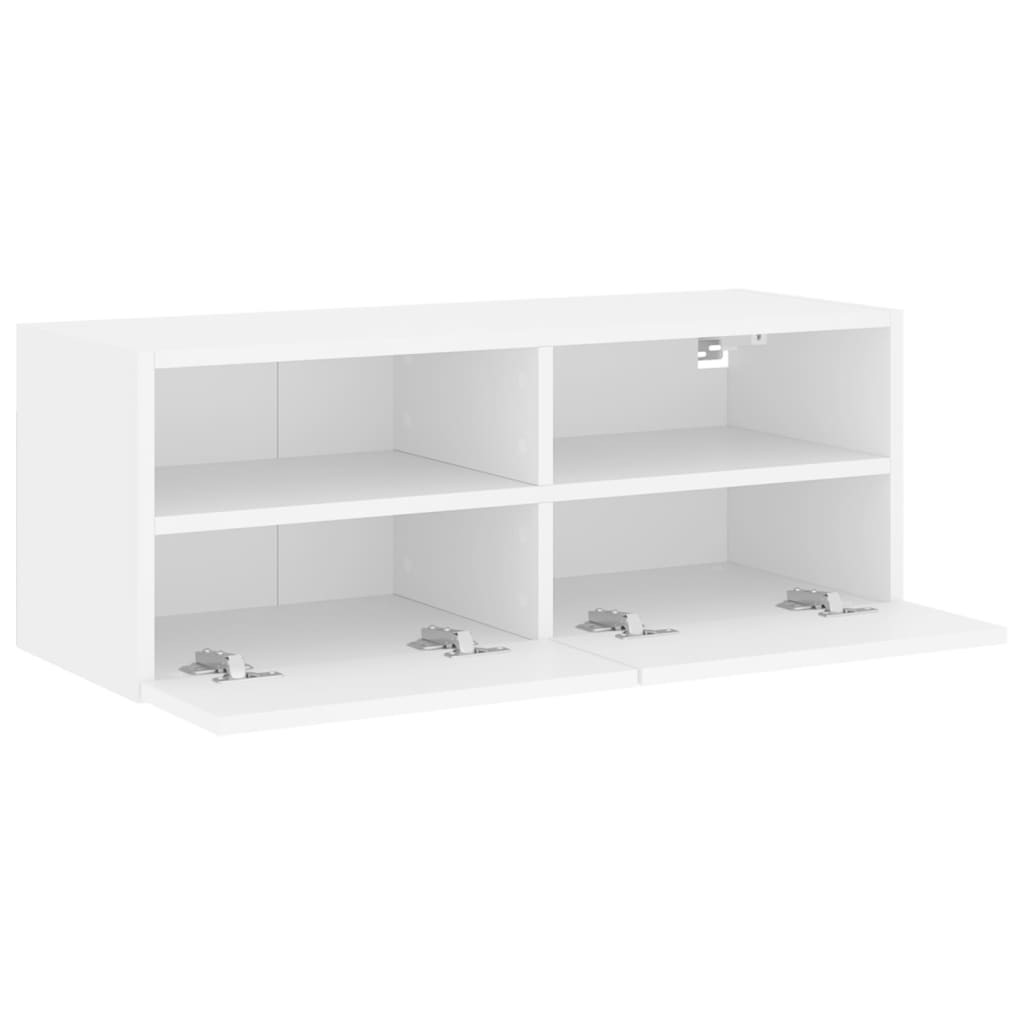 TV Wall Cabinet White 80x30x30 cm Particleboard