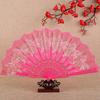 Bronzing Butterflies Folding Fan with Elegant Tassel Hollow Ribs Catwalks Dance Performance Photo Props Portable Summer Hand Held Fan