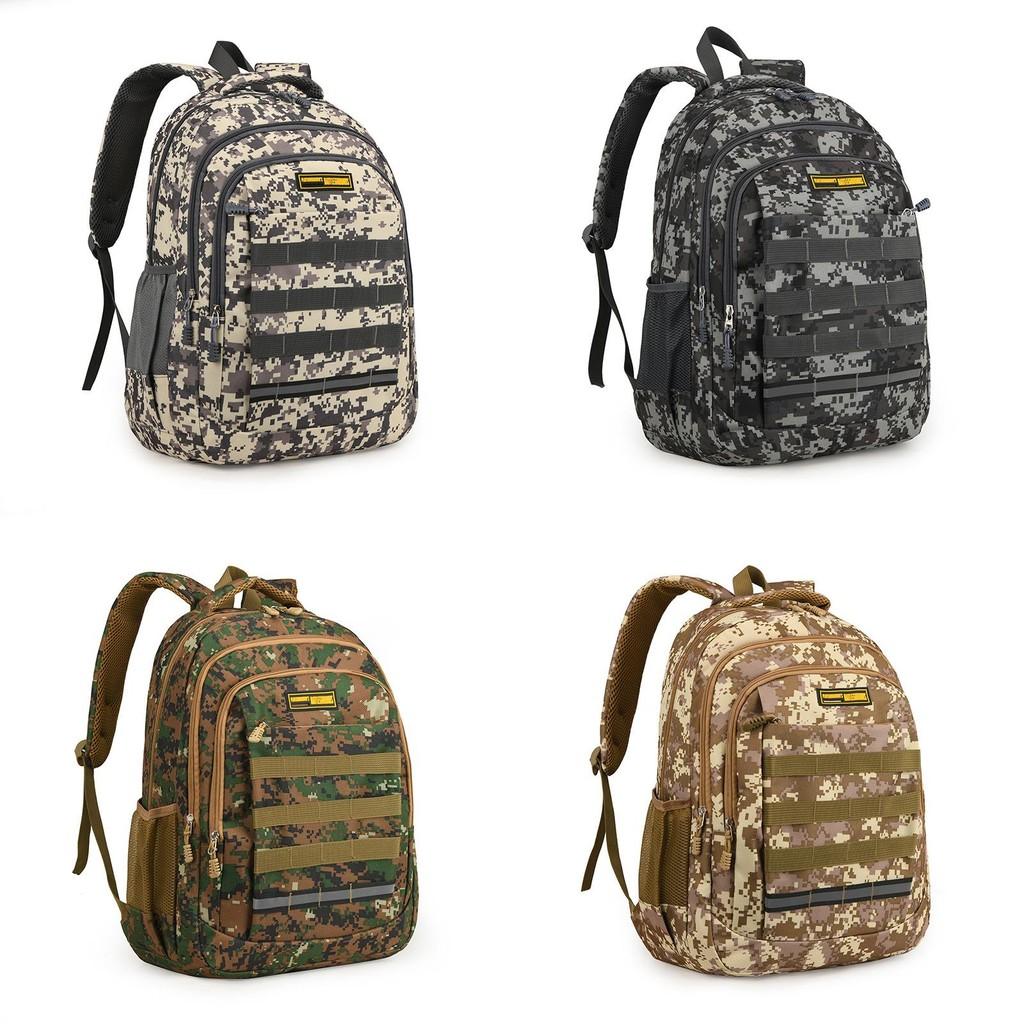 Backpack Unisex Camo Breathable 16in Laptop Compartment For Students Daily Bag