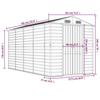 Garden Shed Light Brown 191 x 385 x 198 cm Galvanized Steel