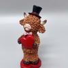 Cartoon Highland Cattle Ornament Resin Valentine's Day Ornament Highland Cow Figurine  Wedding