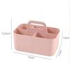 1Pc Plastic Storage Basket with Handle Portable Pencil Pen Stationery Storage Box Desktop Sorting Organizer with 5 Compartments