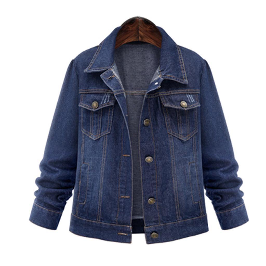 Женские цветные джинсовые куртки свободного размера со старой пуговицей, топы