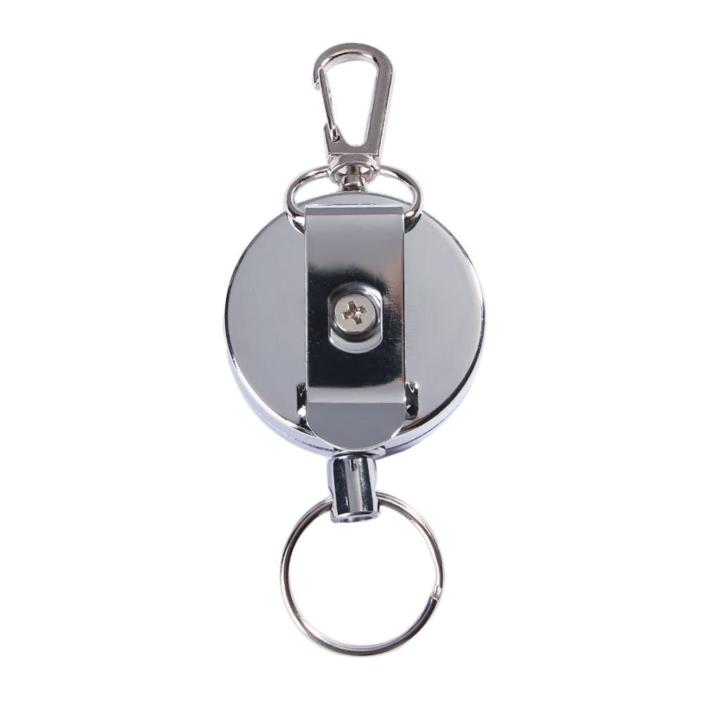 Portable Badge Reel Elastic Keychain Anti-lost Safety Key Buckle ID Card Holder Burglar Trinket