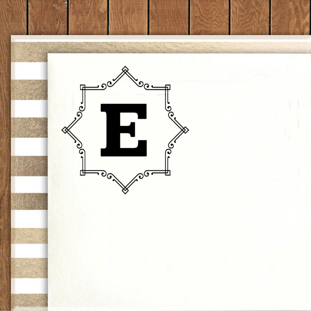 Printtoo Octagon Celtic Swirl Frame Alphabet W Monogram Self Inking Rubber Stamp Office