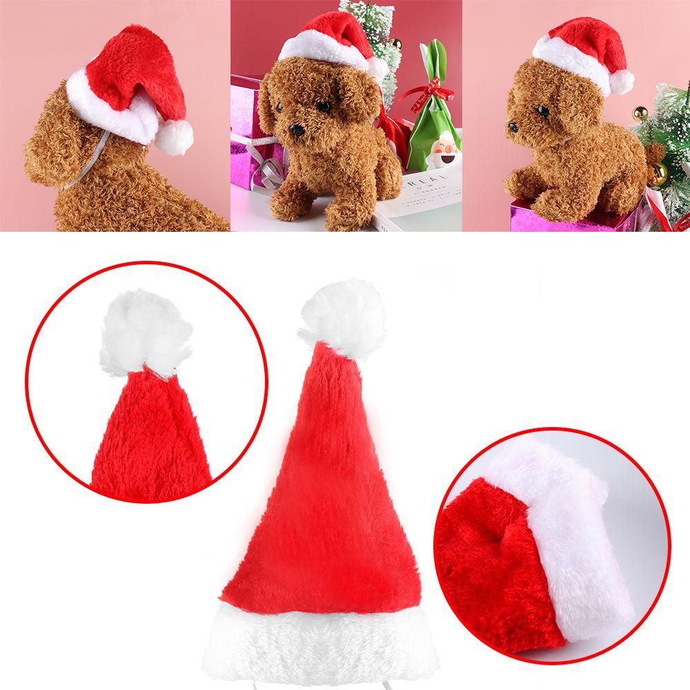 Cute Holiday Costume Headwear Santa Claus Animal Cap Cat Dog Christmas Pet Hat
