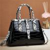 Bright Leather Lady Bag Large Capacity Women's Tote Bag High Quality  Crossbody Bag Shoulder Bag Snake Pattern Women Handbags