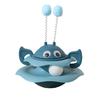 Cat Ball Track Toy Interactive Bee Shaped Cat Tower with Roller Ball Turntable Tumbler Cat Toy with Spring Pompom Ball for Indoor Cats