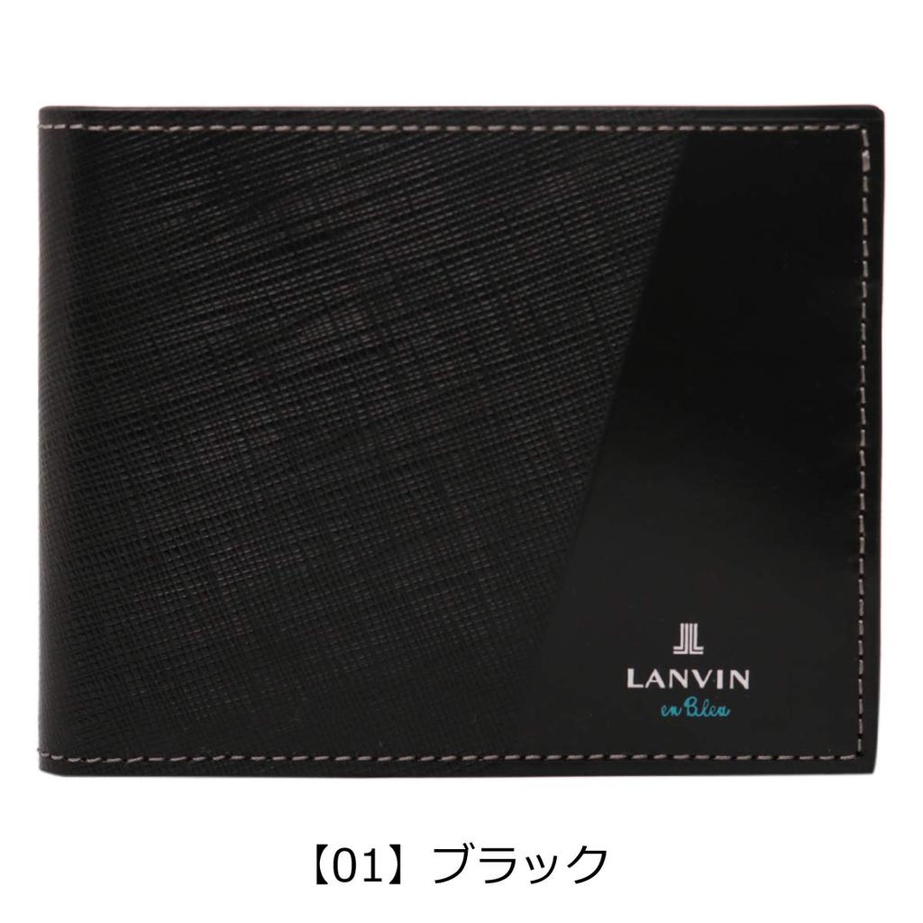 On Bifold Wallet Coin Purse Partial 555613 Black [Lanvin Blue] Men's [01]