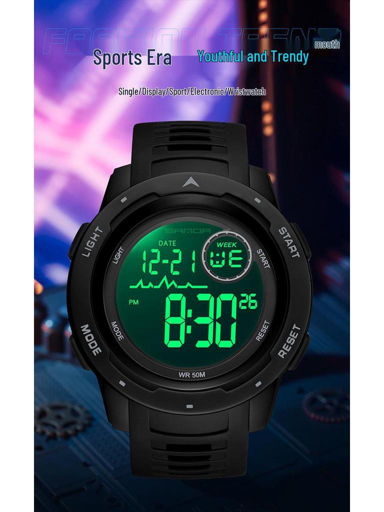 Sanda Электронные Модные Спортивные Часы: Многофункциональный, Стильный, Унисекс, Однодисплейный