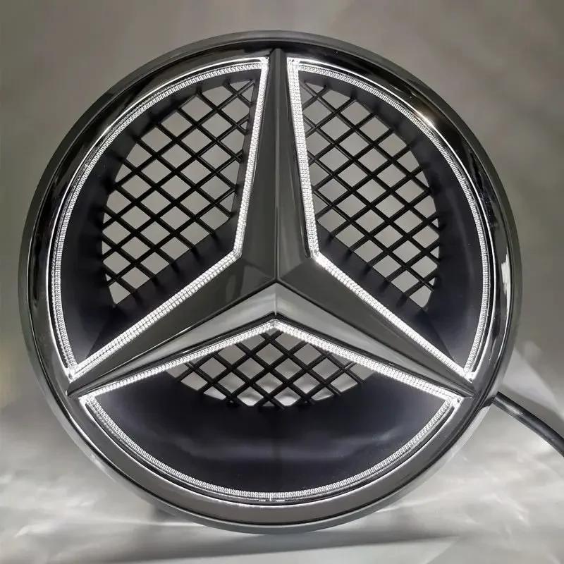 UOOGV1 New For Mercedes Benz For Mercedes-Benz LED Chrome Silver Glossy Black Grille Star Emblem W204 W245 V260 X204 VITO 2006-2013 18.