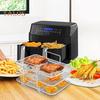 Air Fryer Rack 3 Layers Stackable Dehydrator Racks Stainless Steel Grill Tray Air Fryer Accessories for Baking Roasting