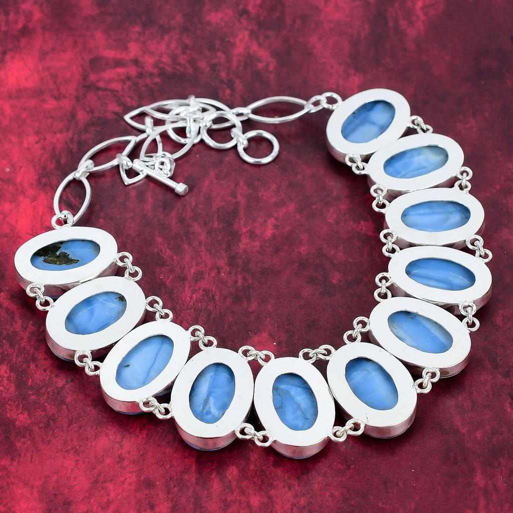 Wonderful Owyhee Opal 25 Solid Sterling Silver Necklace With Adjustable Chain, Handmade Gemstone Lavish Jewelry Necklace