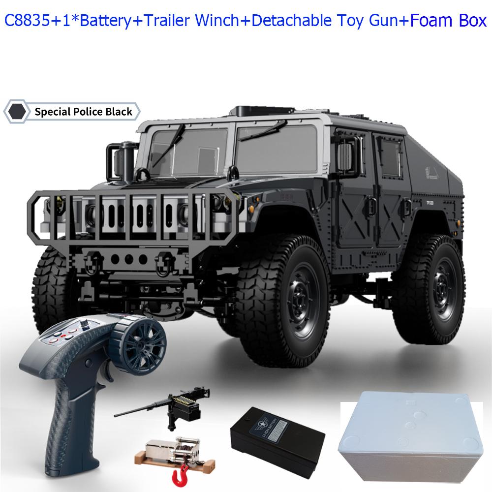 ABAH1 C8835 1:14 RC Car 2.4G Remote Control Car 4WD Off-road Climbing Simulation All-terrain RC Crawler Military Jeep JJRC RC Toys