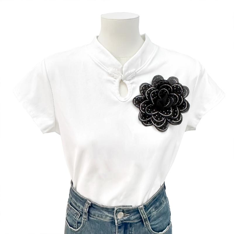 Flower Lapel Pin Fashion Flower Brooches Funtional Clothing Fastener Stylish Dress Clip Suitable for Everyday Wear