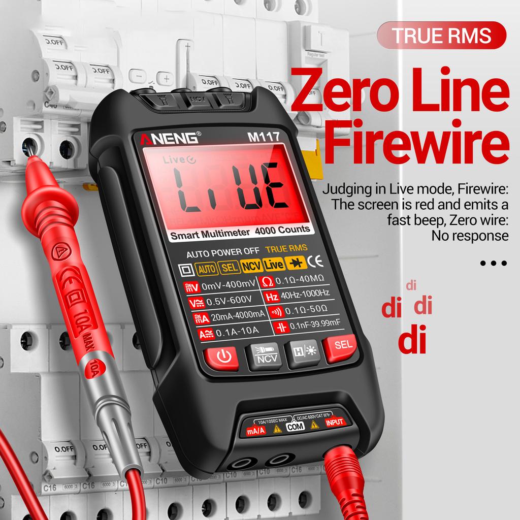 Мультиметр ANENG M117 Smart Digital 4000 Counts ACDC Voltage Current Meter Professional
