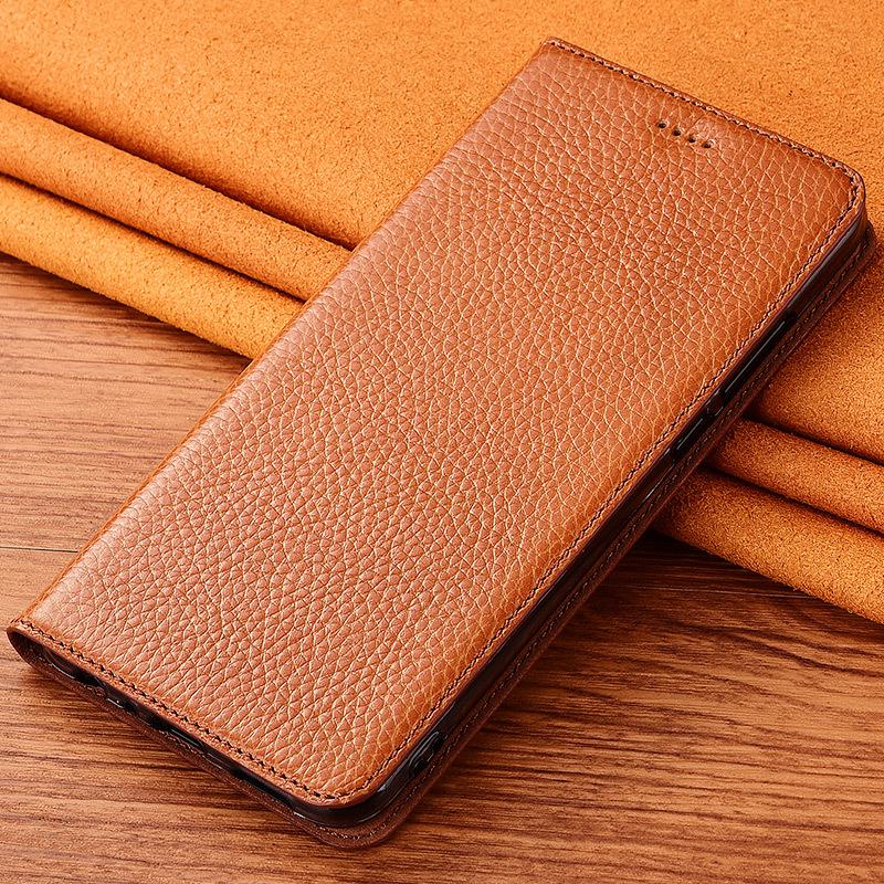Samsung A25 5G Genuine Leather Flip Cover for Samsung A15 and A05/A05S, Anti-Fall Litchi Protective Case