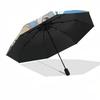 1pc Outdoor Umbrella with Cute Anime Characters - Automatic Opening/Closing Design, Portable 3-Fold Structure, 8-Bone Iron Frame, Perfect Gift fo