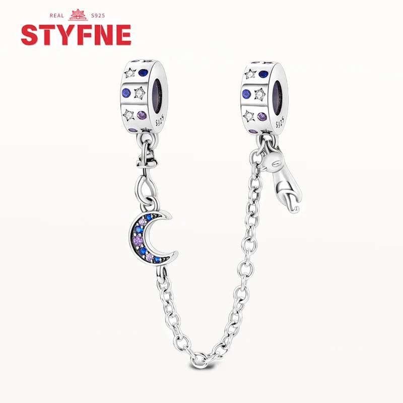 Шарм Медь Луна Звезда Лист Подходит Оригинал Новый Клипса-застежка Цепочка Безопасности Браслет Сделай Сам Для Женщины Девушки Ювелирные Изделия Изысканный Подарок