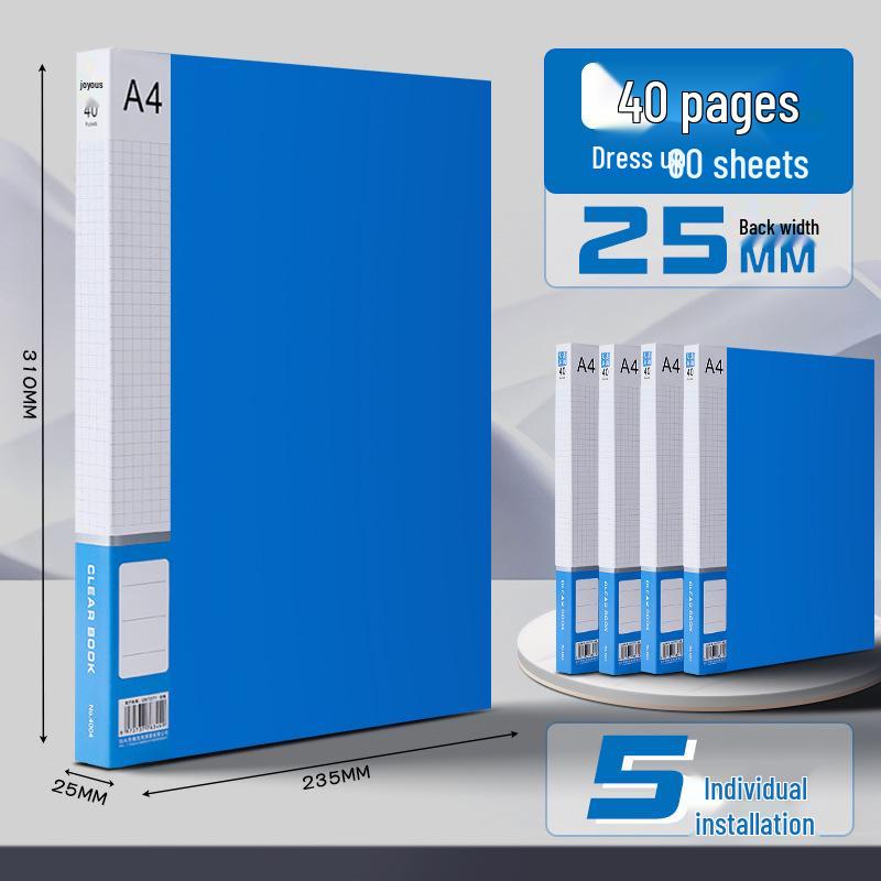 A4 Transparent Multi-layer Document Binder for Office and Study Supplies