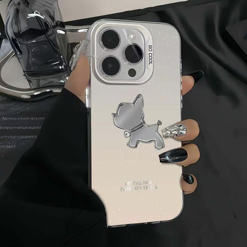 Защитный чехол для телефона с рисунком щенка Bell для iPhone 12 Pro Max до iPhone 16, Совместим с моделями Apple 14-15 Pro, Дизайн для трансграничной торговли.