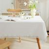 Textured Tablecloth Rectangle Table Cloth Wrinkle Free Linen Outdoor Table Cover for Birthday Party Farmhouse Tablecloths