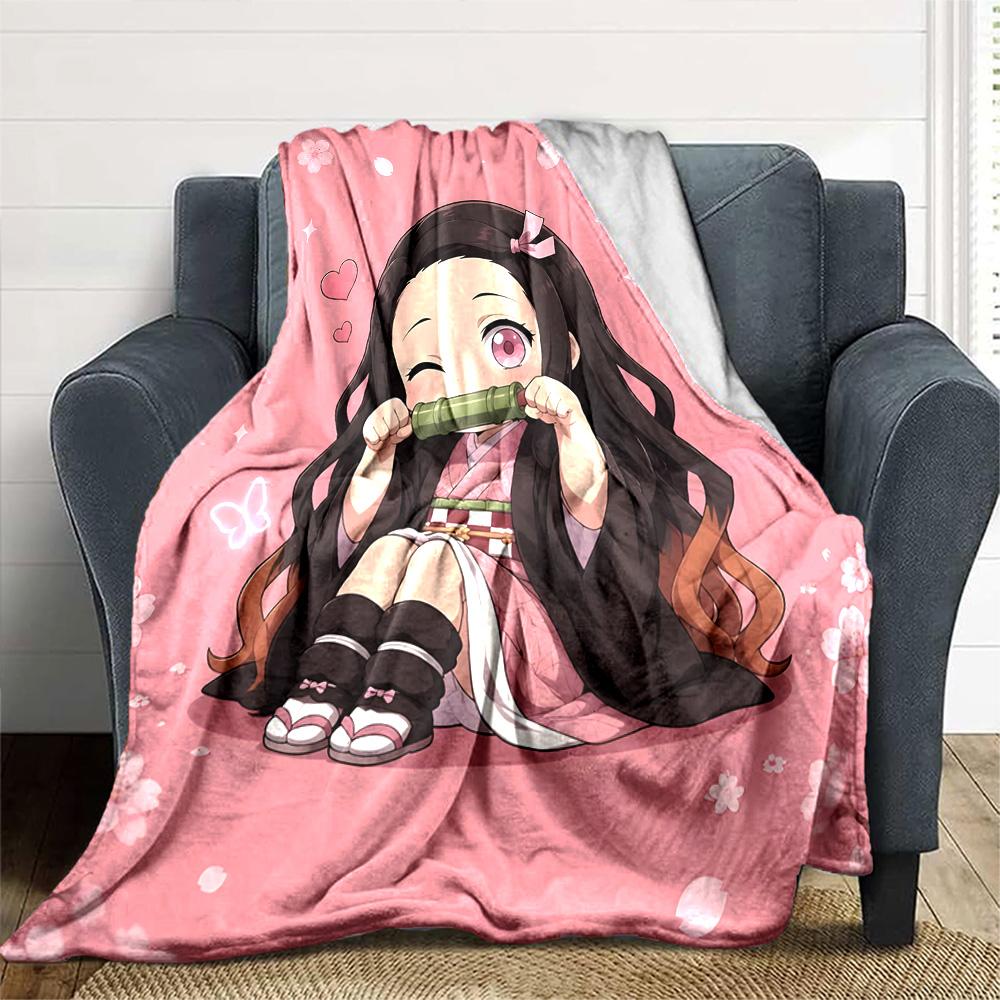 1pc Nezouko Blanket, Gift, for Men and Women, Soft Blanket, Good for Sofa Bed Couch Travel, Lightweight Flannel Blanket
