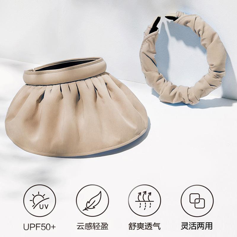 Виниловая шляпа от солнца женская защита лица защита от УФ-лучей большая поля летняя дорожная тень пустая верхняя шляпа-ведро шляпа от солнца