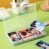Photo Storage Box Rectangular Desktop Box Card Organizer Plastic Transparent Case For Photography Enthusiasts Desktop Postcard