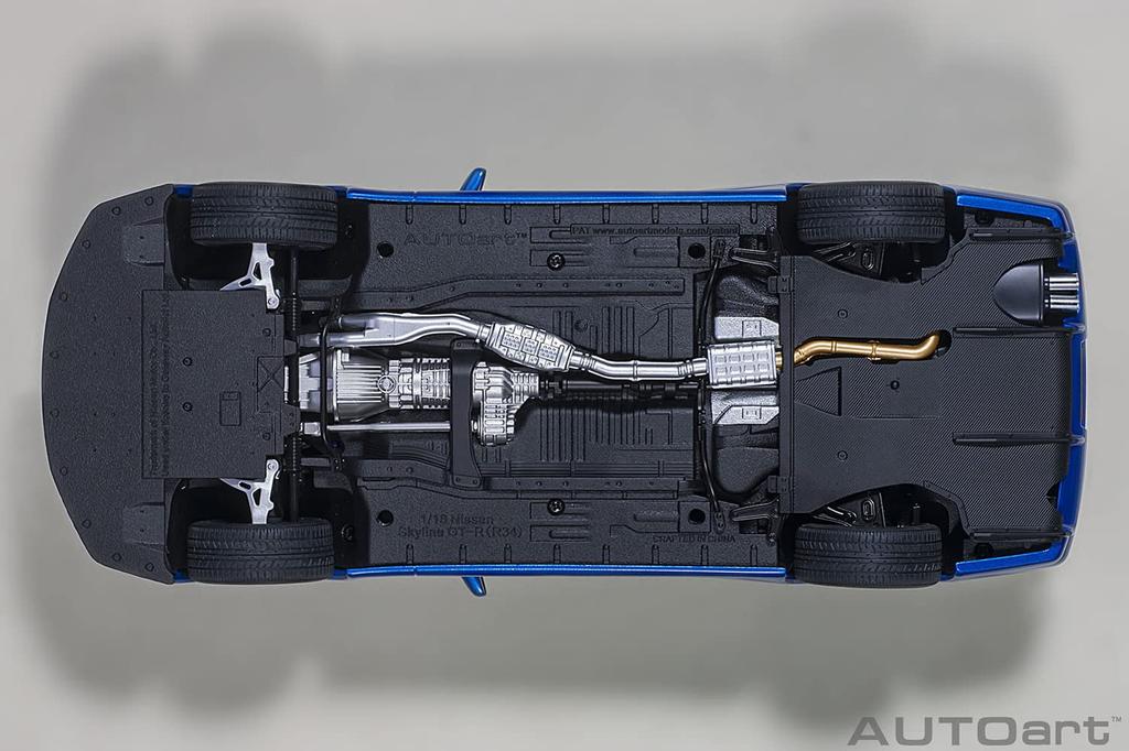AUTOart Nissan Skyline V Spec II Bayside Blue Finished Product 77408 1/18 GT-R (R34)