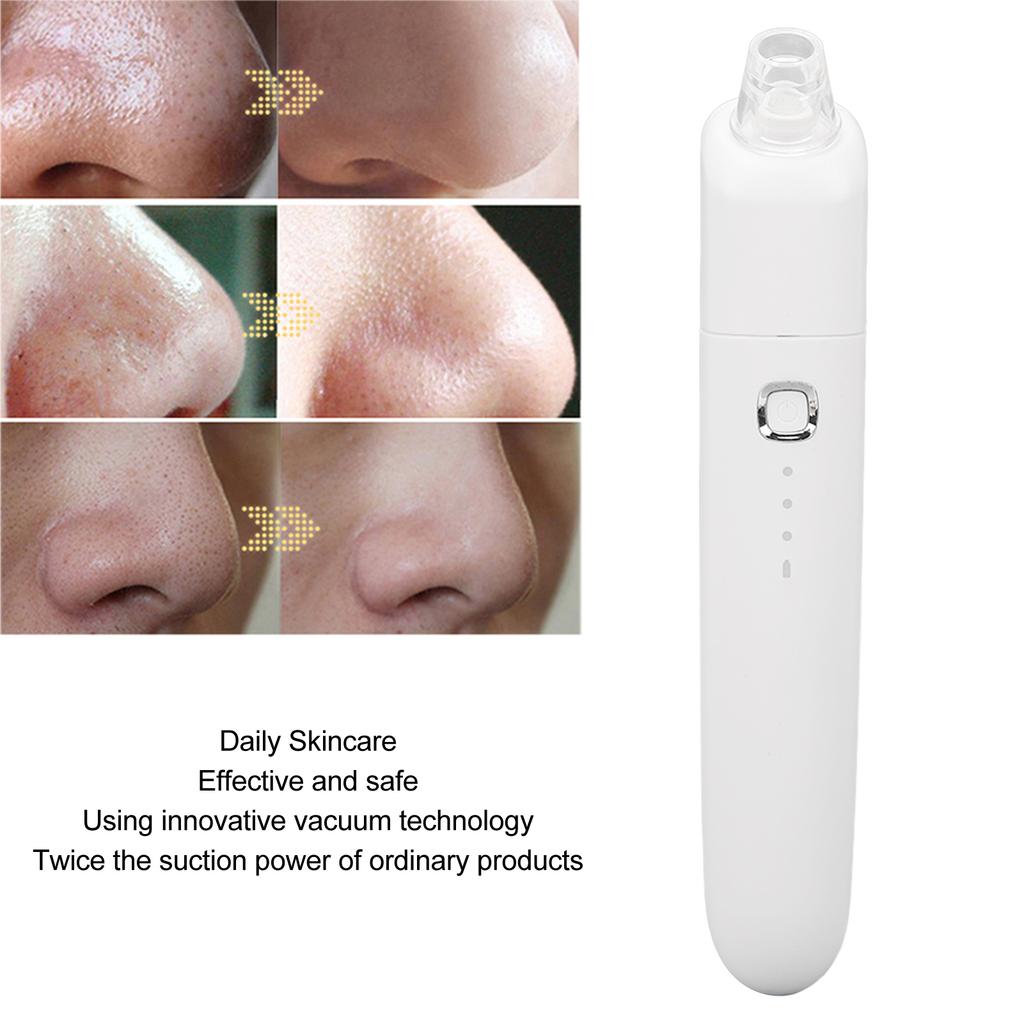 Вакуум для удаления черных точек, 3 уровня всасывания, глубокое очищение, электрический очиститель пор для лица с 4 сменными насадками