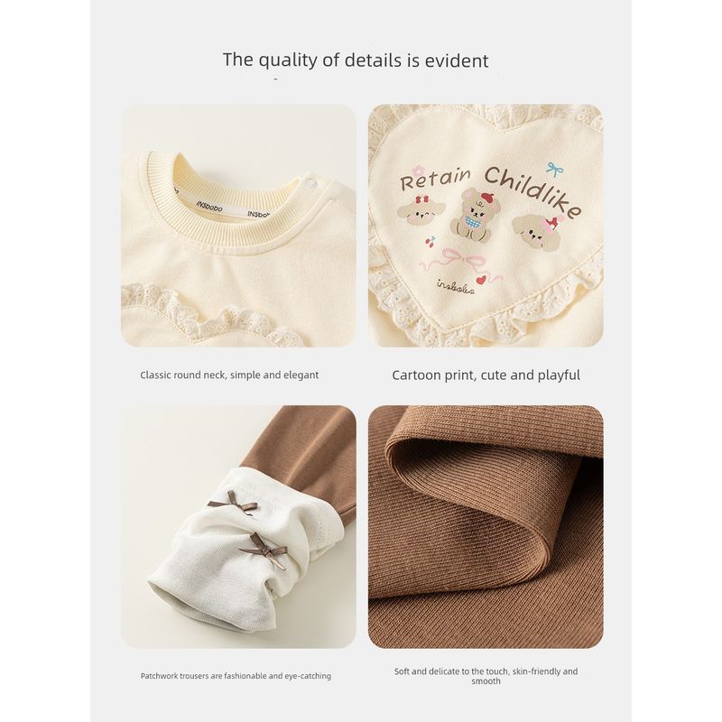 Insbobo Baby Girl Suit 2026 Spring New Style Spring Clothing Newborn Baby Fashionable Clothes Kidsren's Spring & Fall Kidsren's Clothing