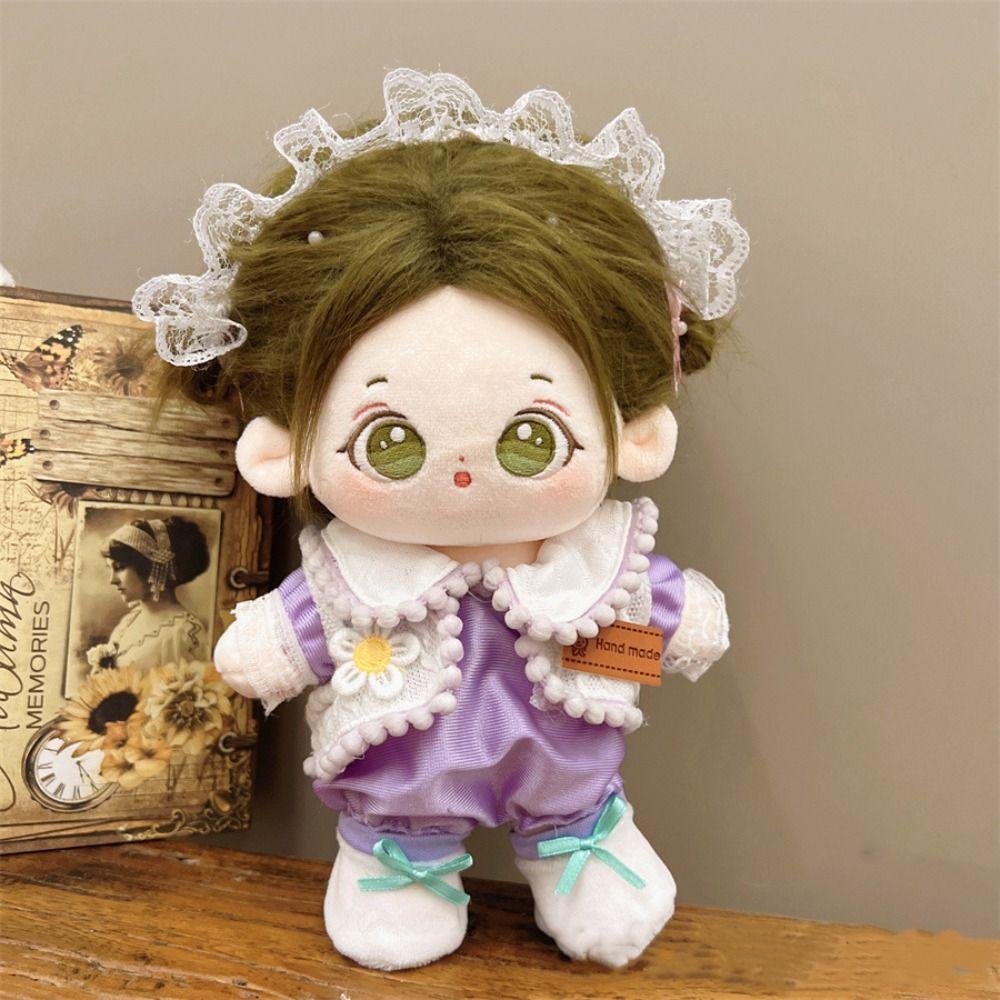 20CM Doll Dress Suit Multicolor Doll Cap Dress Gift Miniature Clothes Cotton Stuffed Doll