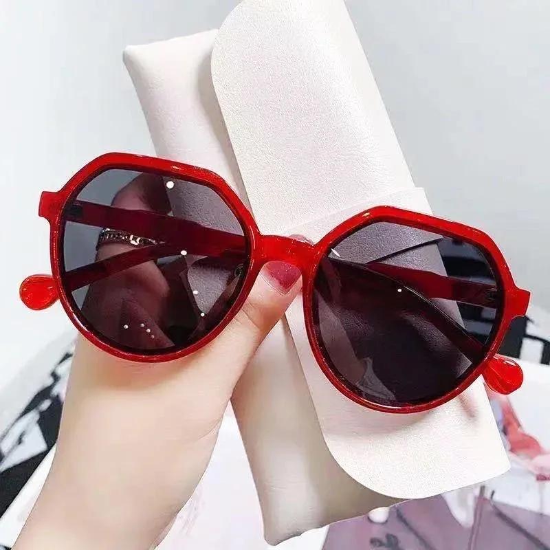 Authentic Round Sunglasses Thick Frame Sun Glasses Classic Geometric Shades Unisex Vintage Eyewear Outdoor Driving Goggles