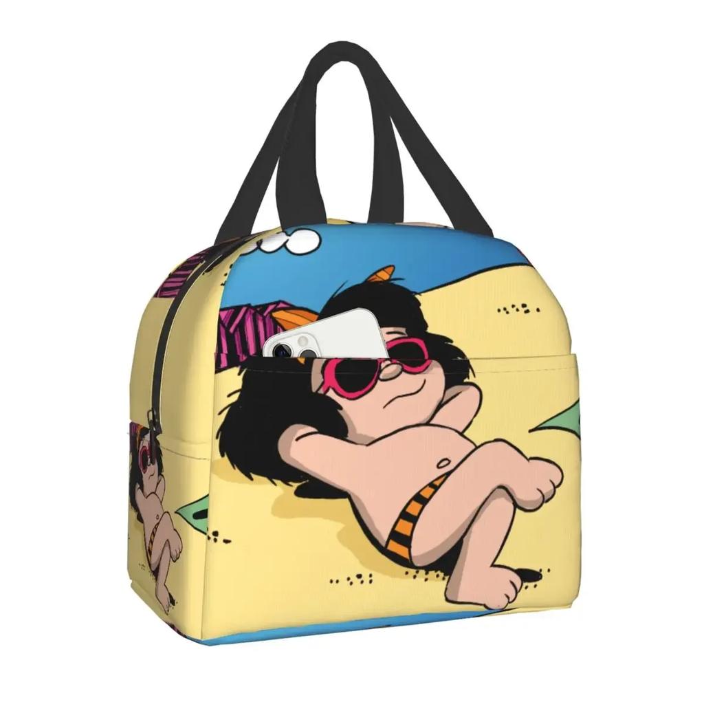 Mafalda Quino Comics Thermal Insulated Lunch Bag Resuable Lunch Box for Women Kids Outdoor Camping Travel Food Storage Bags