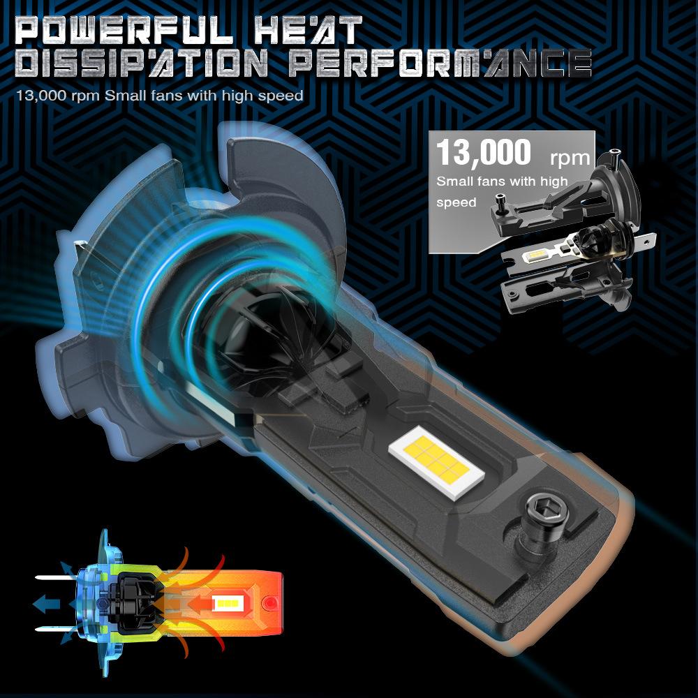 1/2Pcs 22000LM H7 LED Headlight Bulb 12pcs CSP 3570 Car Headlamp Auto Mini Canbus H7 Led Bulb Turbo Light 6500K 12V 110W