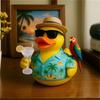 Tropical Resin Duck Figurine With Parrot Cocktail Hawaiian Shirt Creative Home Decoration Jimmys Buffetts Tribute