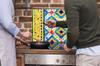 GLASS PROTECTIVE PLATE FOR STOVE 90X52 MOSAIC