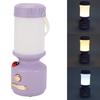 LED Camping Lantern Battery Powered 3 Color Light Stepless Dimming Camping Lamp Night Light Purple