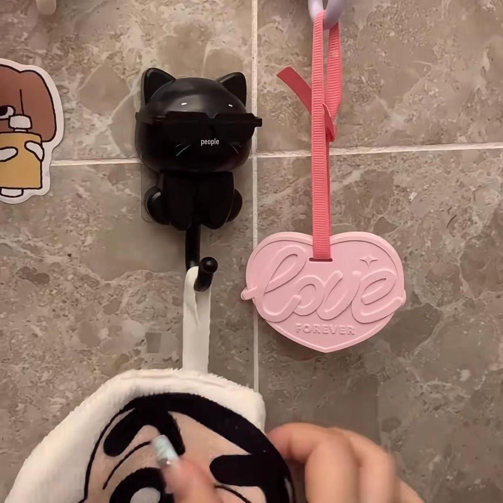 Multifunctional Cartoon Cat Key & Eyeglass Hooks – Door & Hall Storage Rack