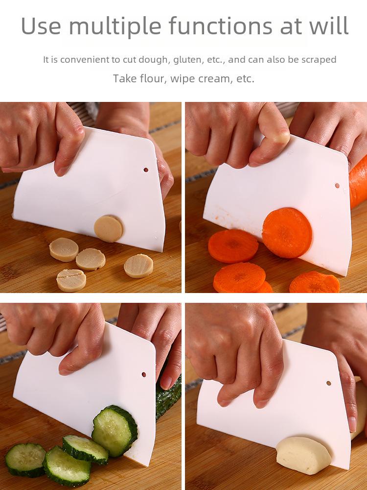 Резак и скребок для теста: Пластиковый инструмент для выпечки торта, крема, масла и хлеба