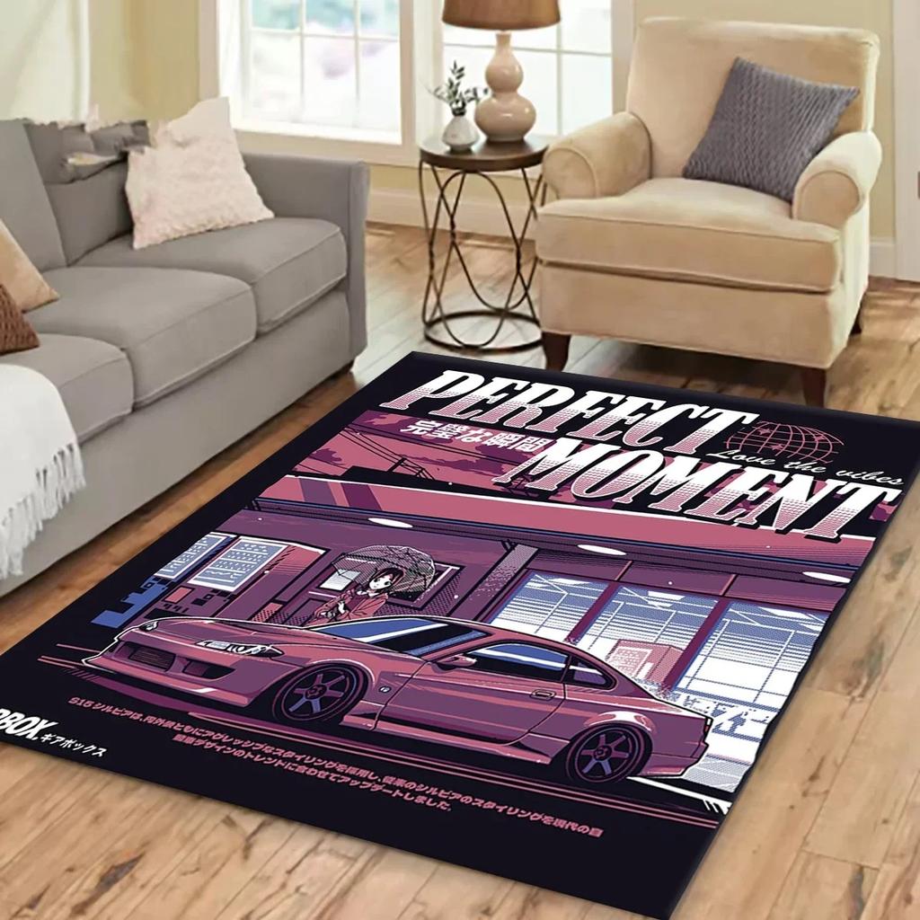 Racing Car Printed Carpet Multi-Function Rug for Living Room Kitchen & Entrance Decor Rugs for Bedroom Living Room Decoration