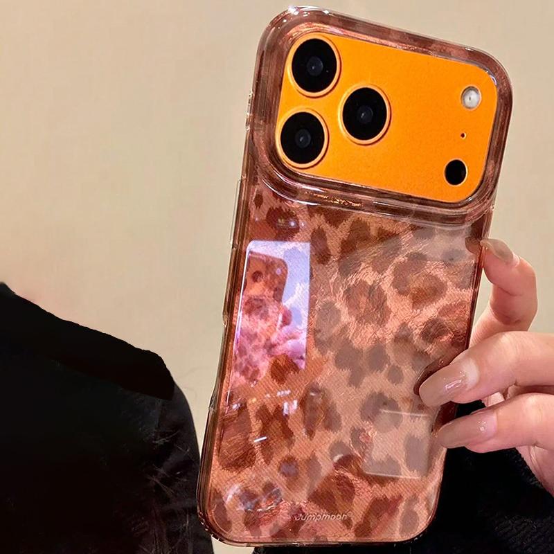 Роскошный чехол для телефона с леопардовым принтом и пайетками для iPhone 17 16 15 14 13 12 11 Pro Max XS X XR 16E 16 Plus 17 Air Ударопрочная задняя крышка