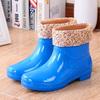 Rain shoes women's high tube water shoes fashion medium tube rain shoes non-slip beef tendon sole rain boots labor insurance work water boots