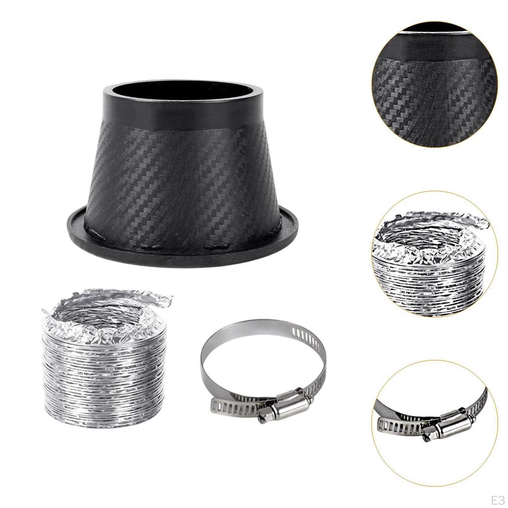 Cold Air Intake Kit with Hose Clamp Car Filter