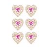 3D наклейки 4 см - Бриллиантовое сердце на светло-розовом фоне